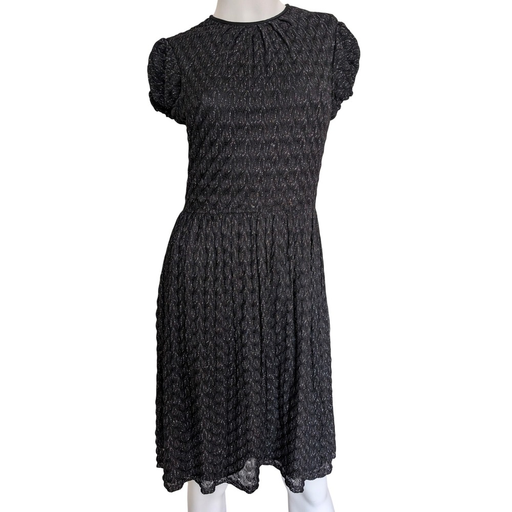 Silk Midi Dress 8 Party Cocktail Glitter‎ Fairy Grunge Whimsigoth Twee Evening